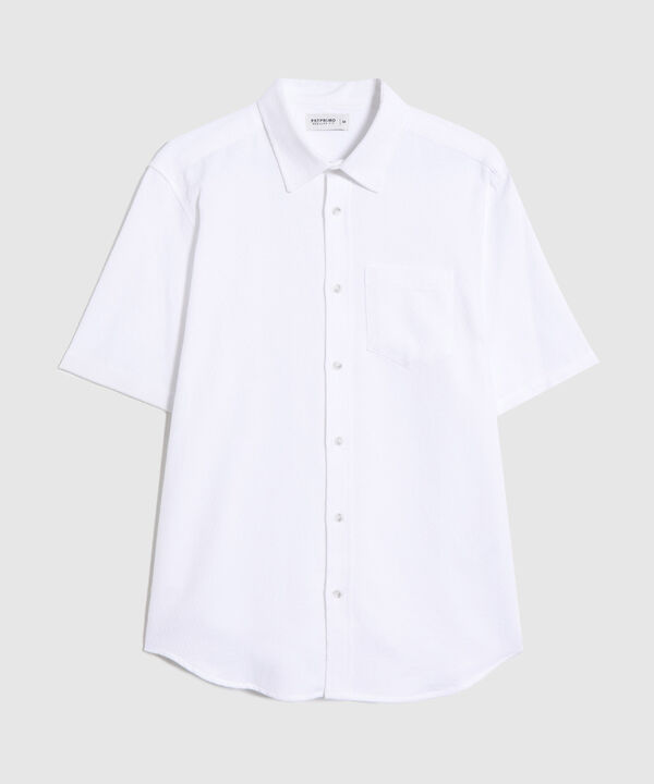 Casual De Manga Corta Con Textura Para Hombre image number null