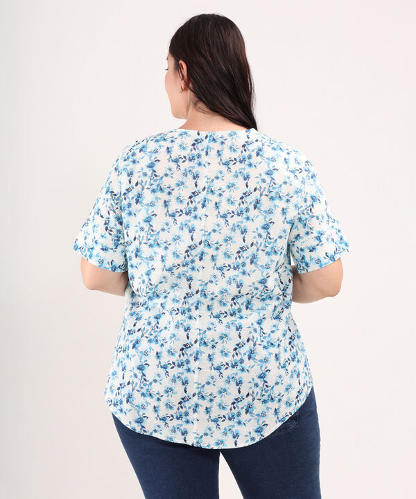 Blusa Estampada Manga Corta