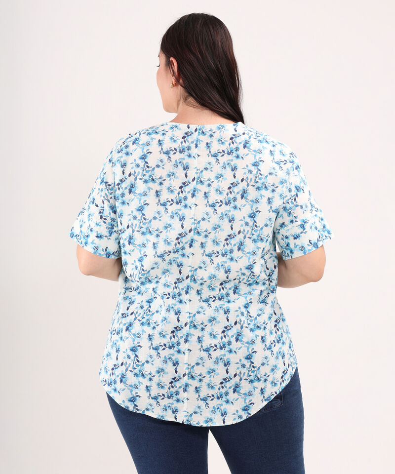 Blusa Estampada Manga Corta