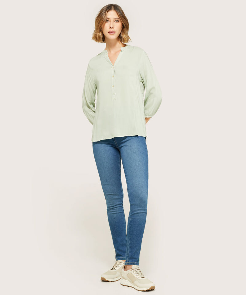 Blusa Manga 3/4 Unicolor