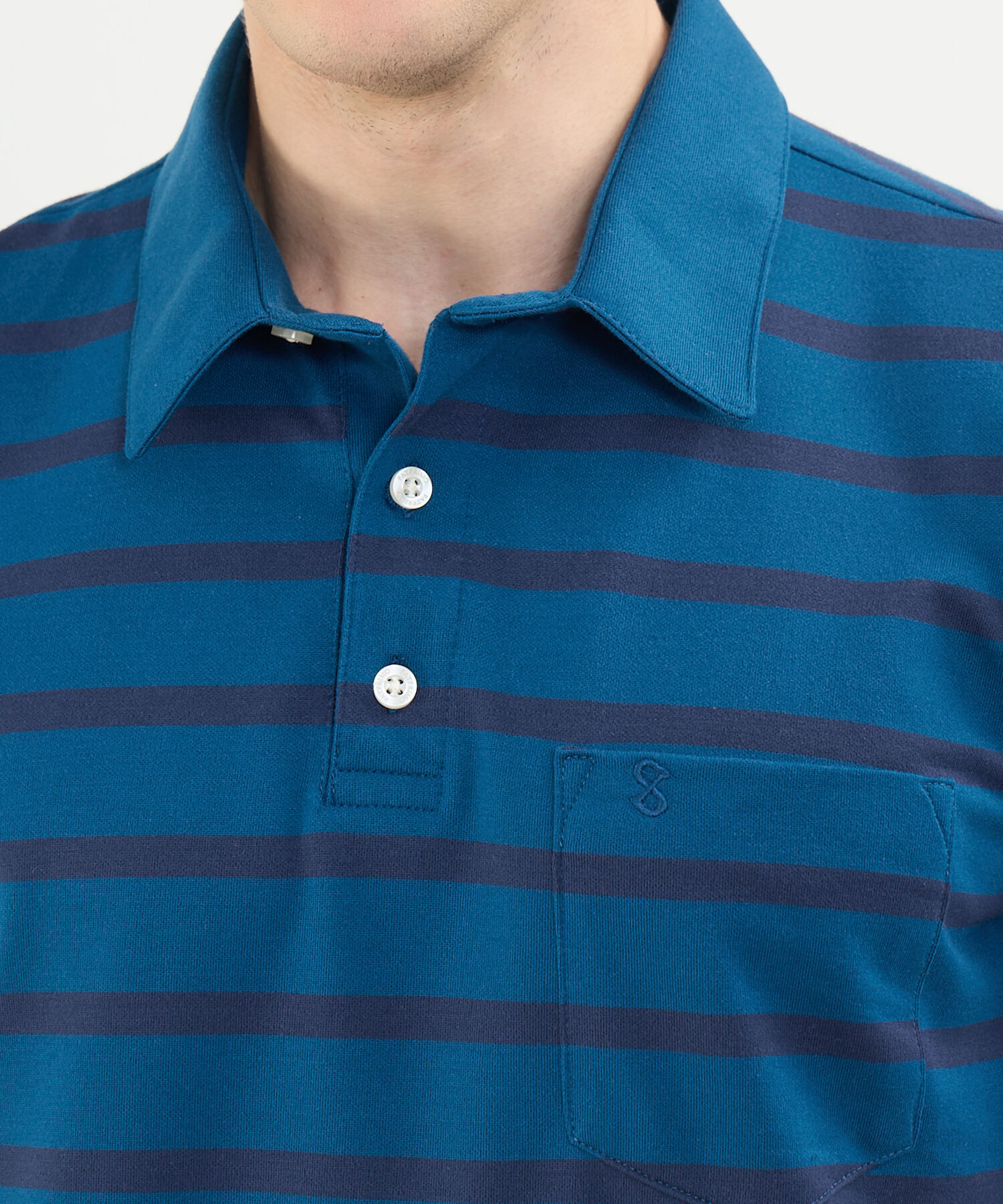 Polo Cuello Duro con Franjas
