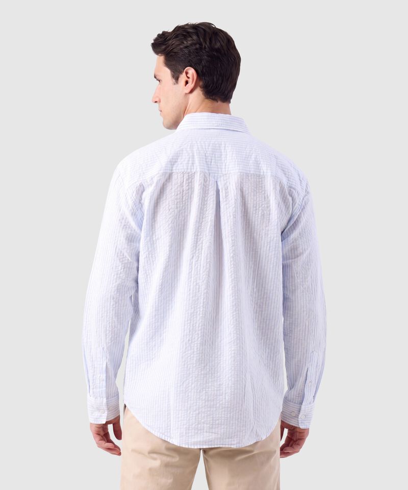 Camisa Manga Larga A Rayas Para Hombre