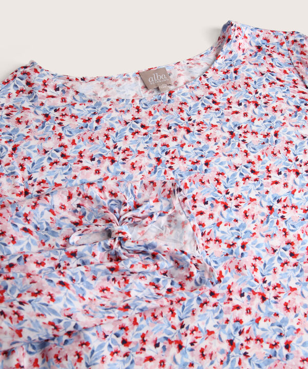 Blusa Estampada Manga Tres Cuartos