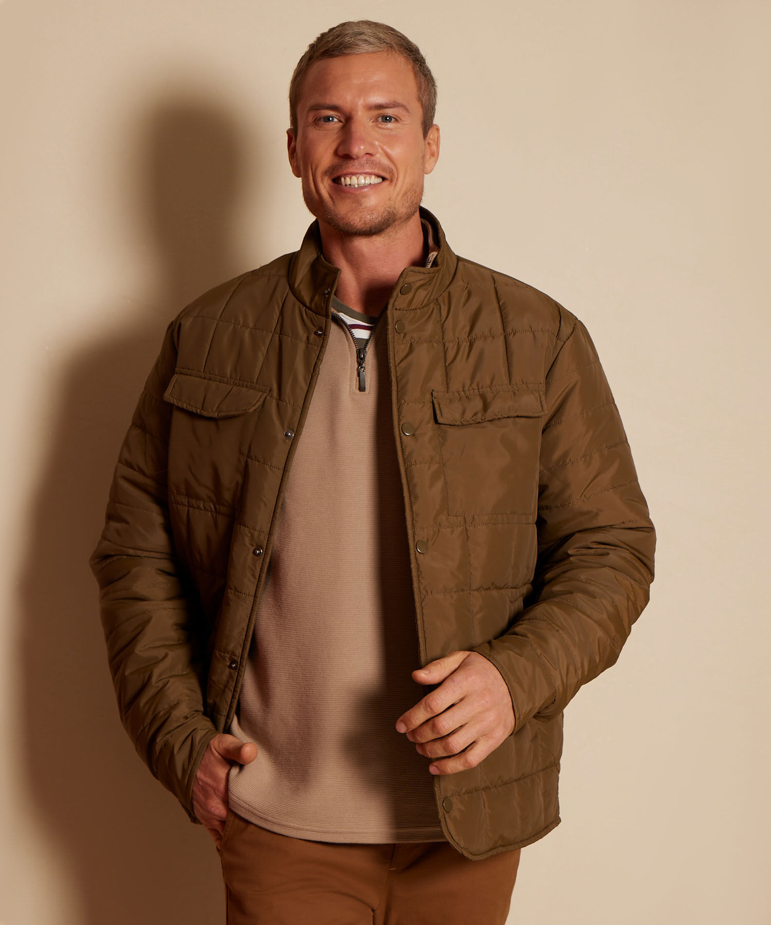Chaqueta Acolchada Con Bolsillos De Parche Compra Online PATPRIMO