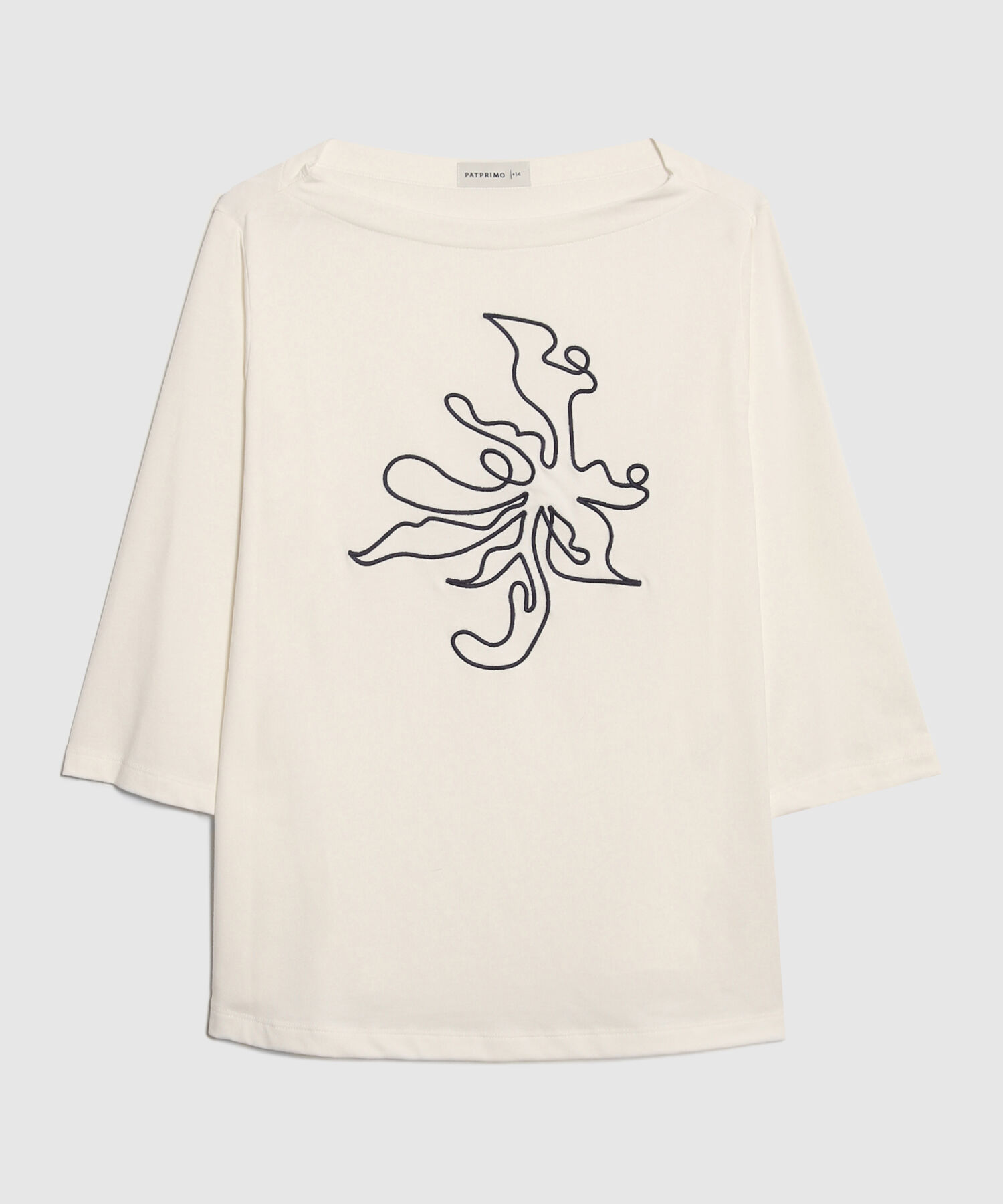 Camiseta Manga ¾ con Bordado