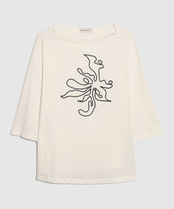 Camiseta Manga ¾ con Bordado image number null