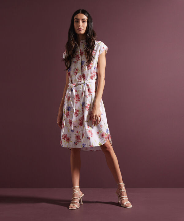 Vestido Camisero Estampado Sin Mangas image number null