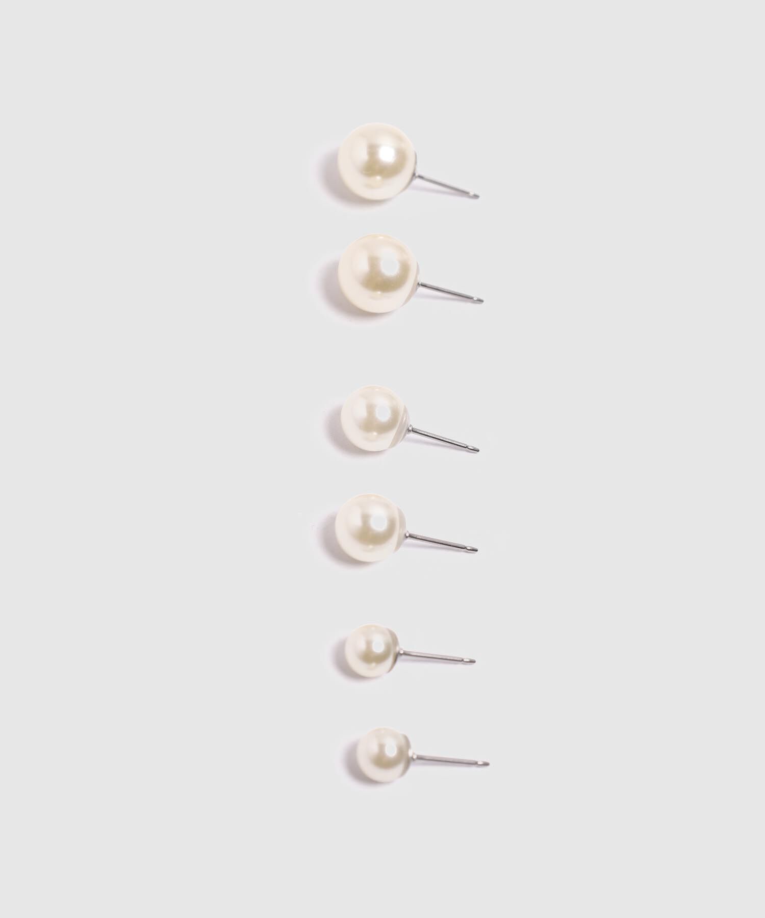 Set X3 Aretes Con Perlas Para Mujer