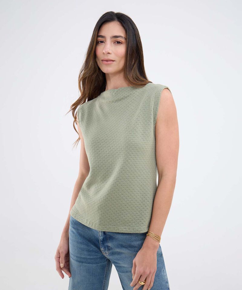 Camiseta Manga Sisa Texturizada