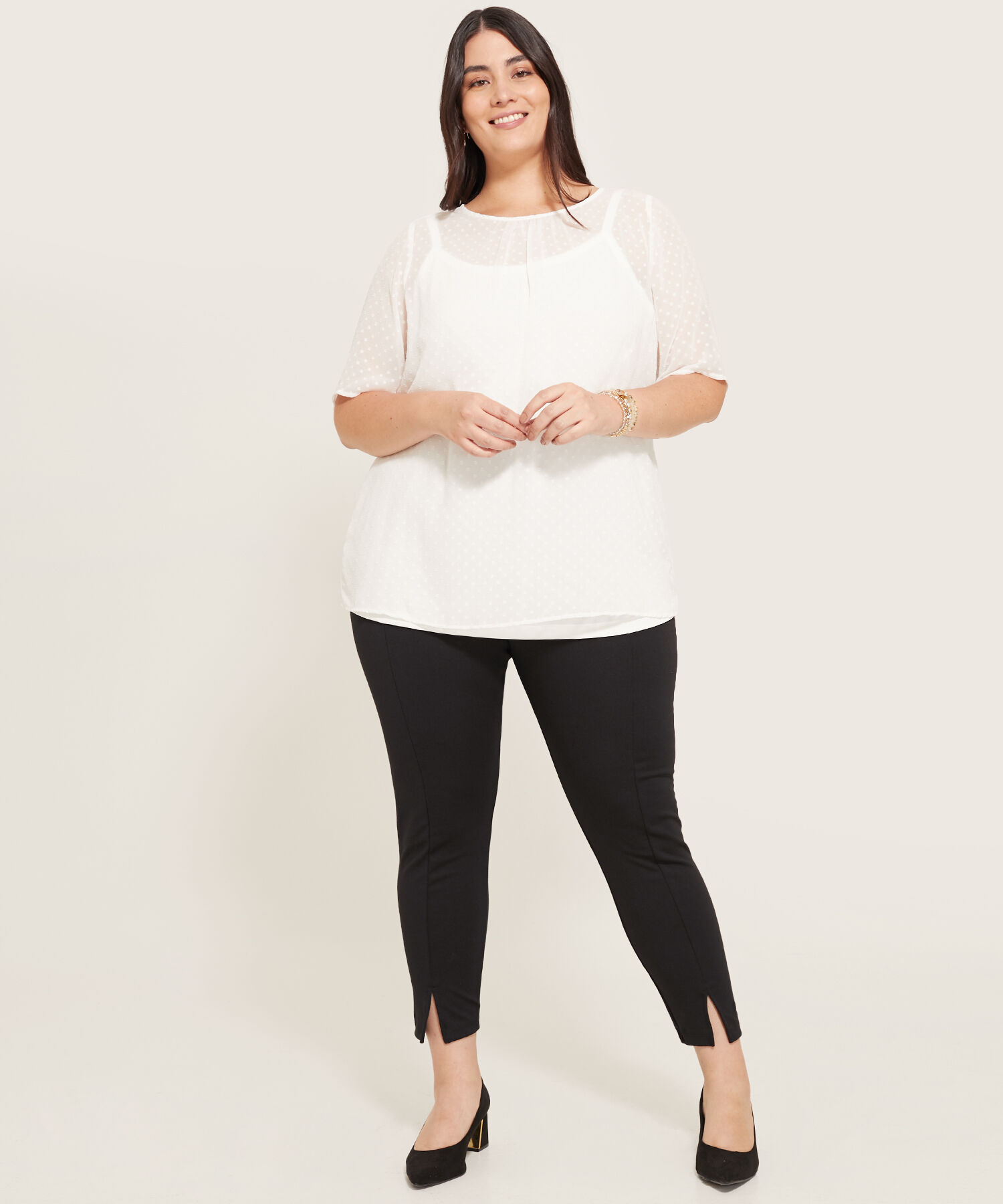 Blusa Con Capa Doble Mujer Curvy