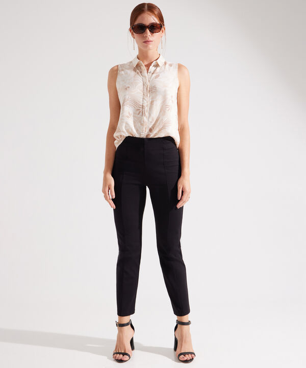 Leggins Tiro Alto con Cortes image number null