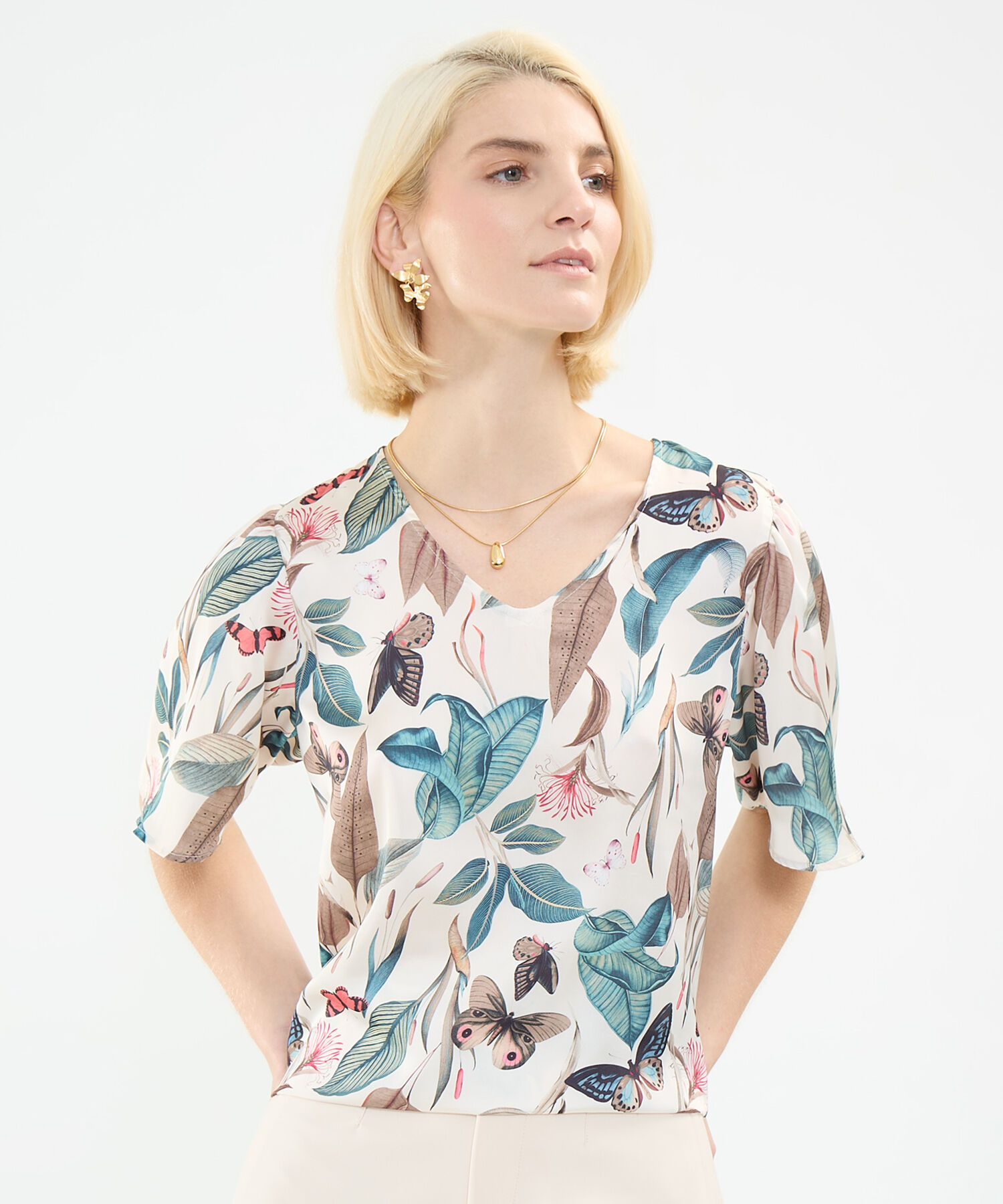 Blusa Estampado Botánico