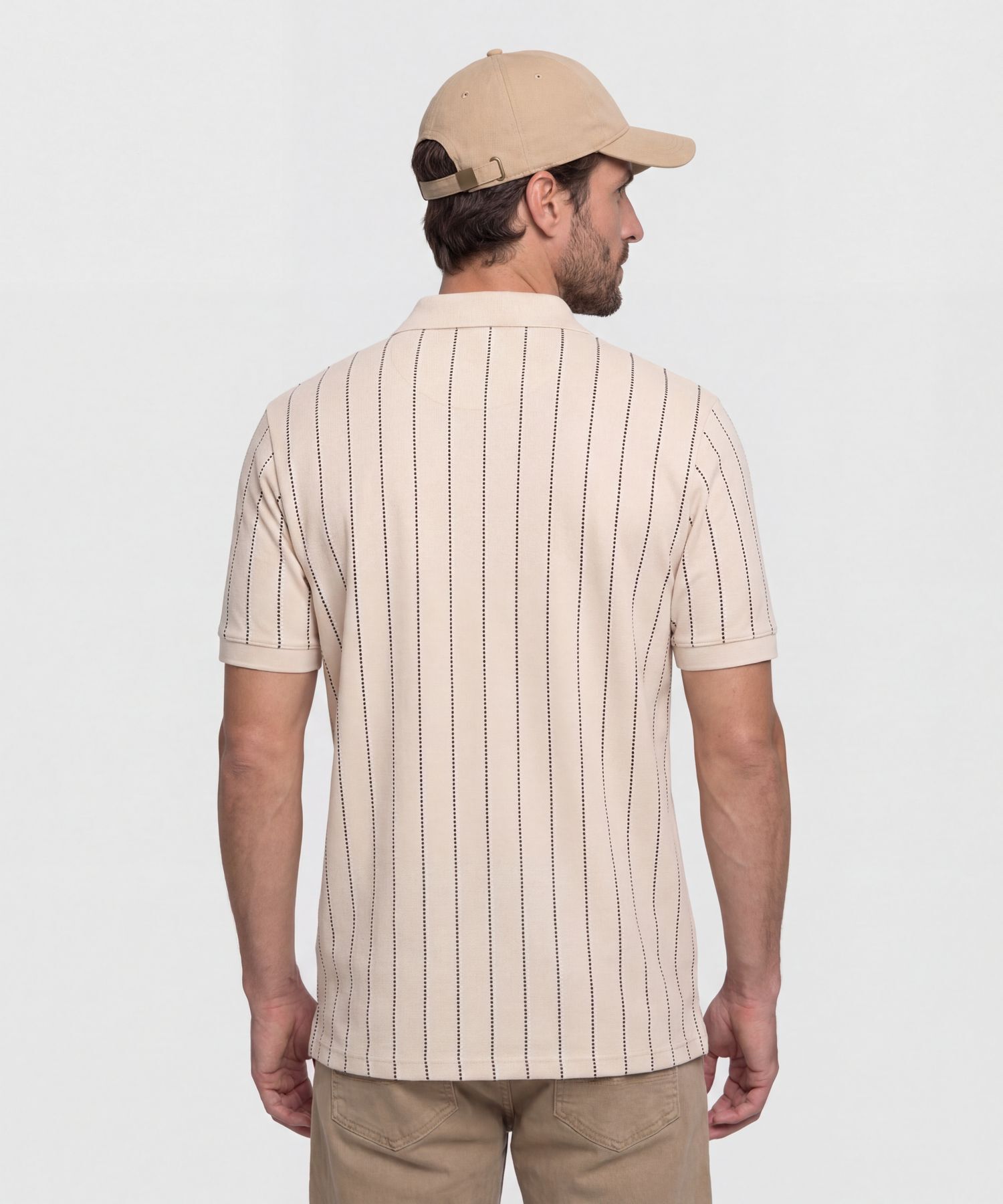 Polo Hombre Manga Corta con Cuello de Rib