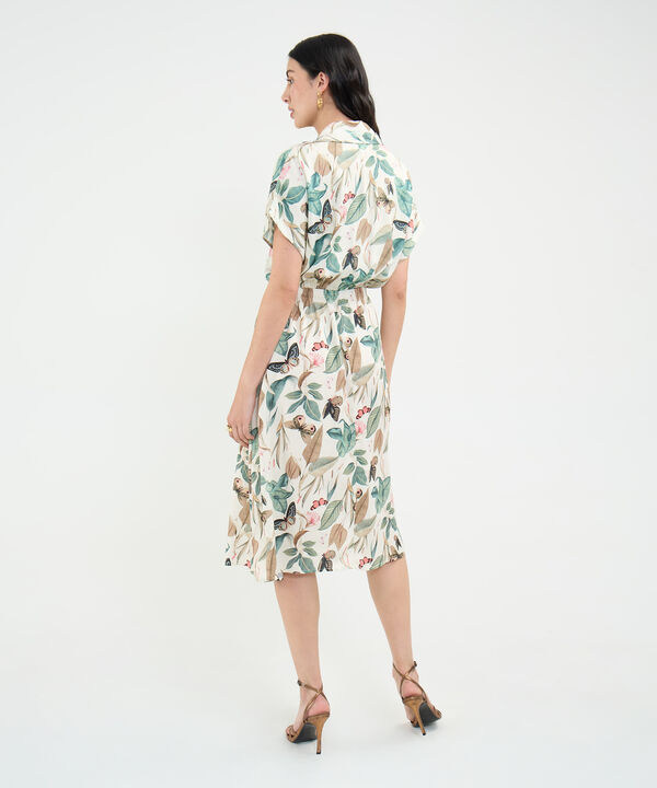 Vestido Camisero Estampado Botánico