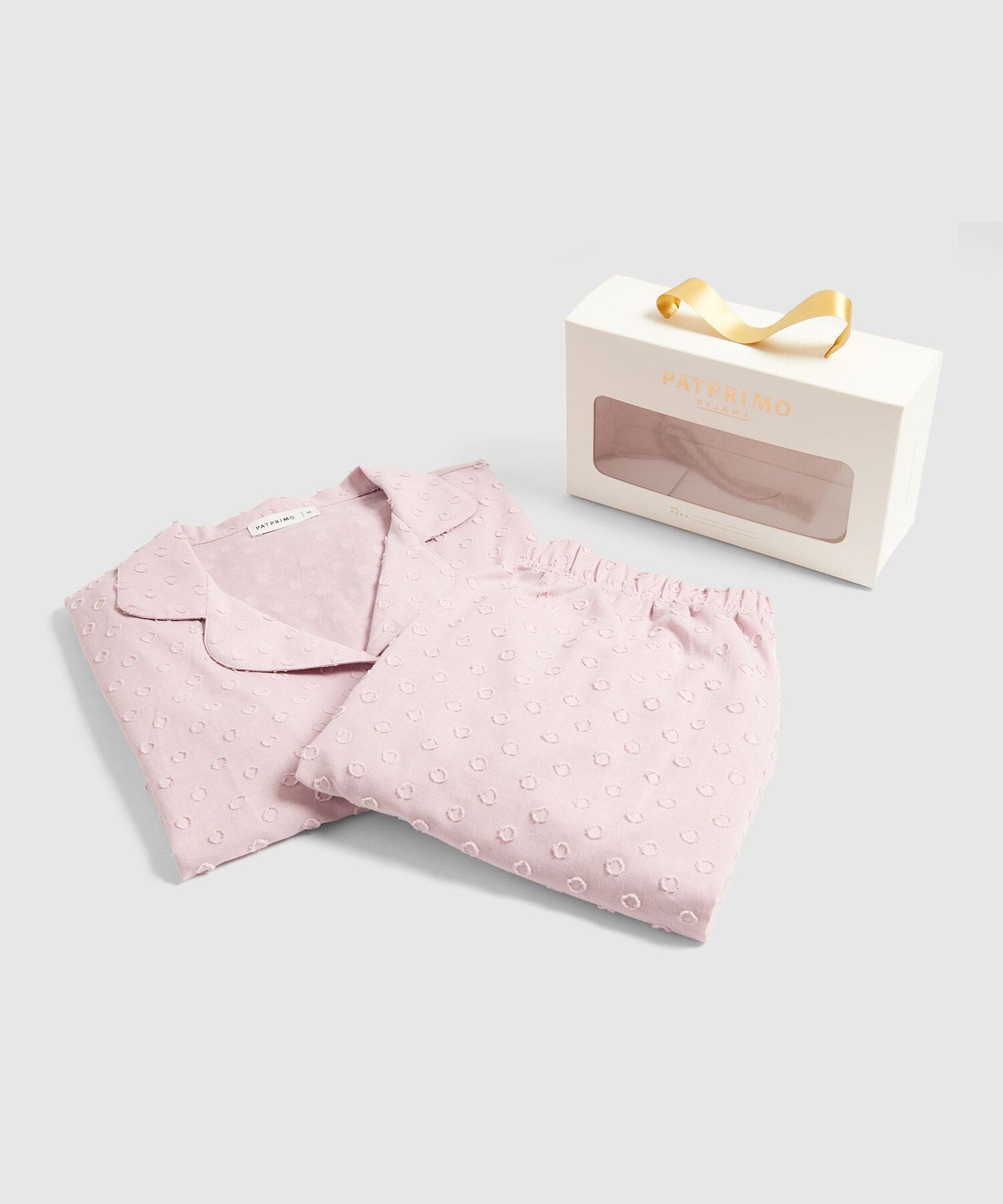 Conjunto Pijama Manga Corta, Pantalon Largo Cuello Resort Para Mujer