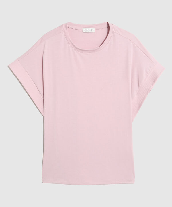 Camiseta Manga Corta Con Doblez Para Mujer Curvy image number null