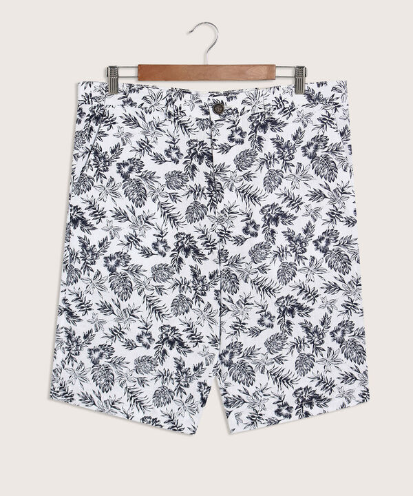 Bermuda Básica Mezcla De Lino Estampado