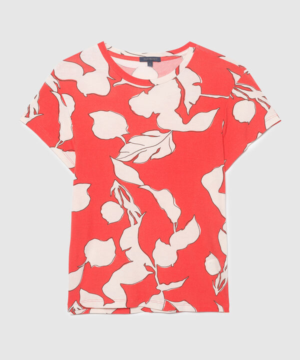Camiseta Estampada Cuello Redondo, Manga Corta Rodada Tipo Casco, Serena