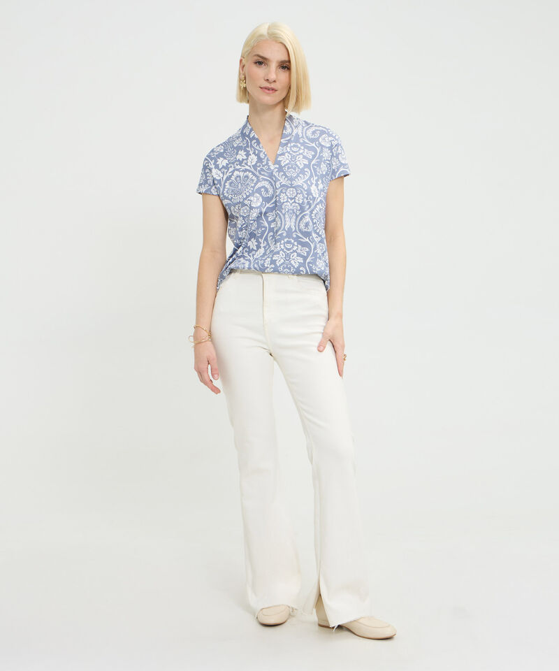 Camiseta Estampada Escote en V