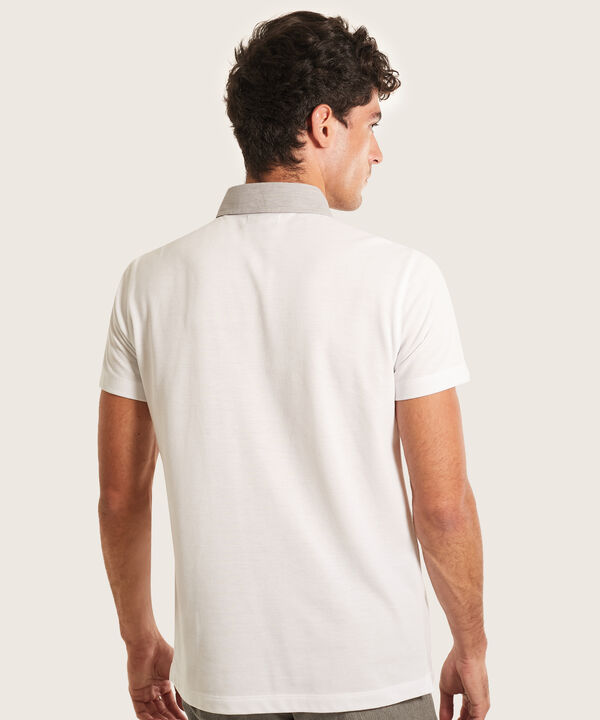 Polo Unicolor Cuello Duro, Bolsillo Ribete image number null