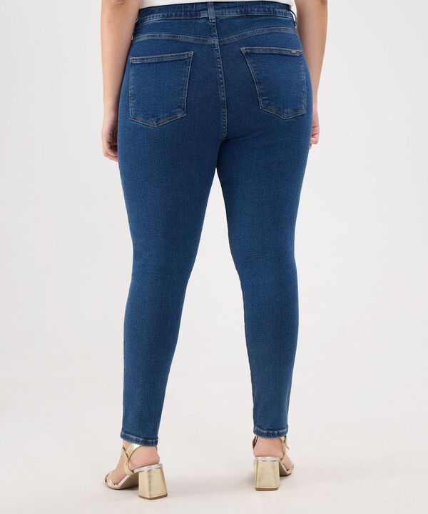 Jean Jegging Con Boton Tono Azul Medio