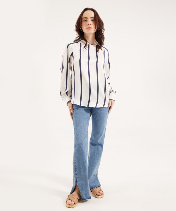 Blusa Manga Larga a Rayas