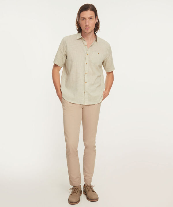 Camisa , Manga Corta Con Bolsillo