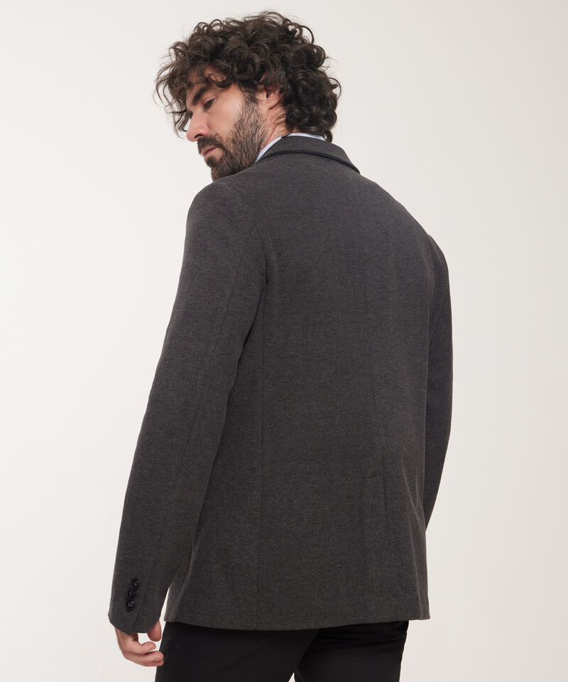 Blazer Manga Larga En Punto Con Bolsillos En Frente