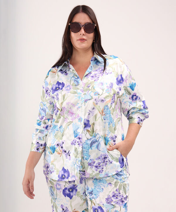 Camisa Estampada Satinada