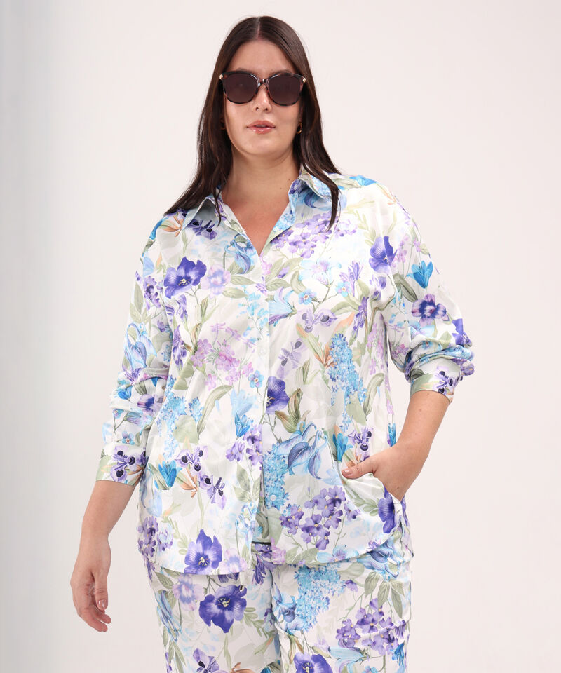 Camisa Estampada Satinada