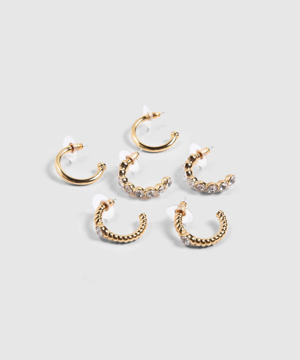 Set x 3 Aretes Dorados con Perlas image number null