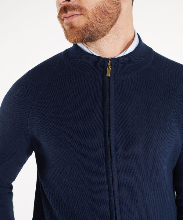 Saco Abierto Con Cremallera Tejido Con Textura image number null