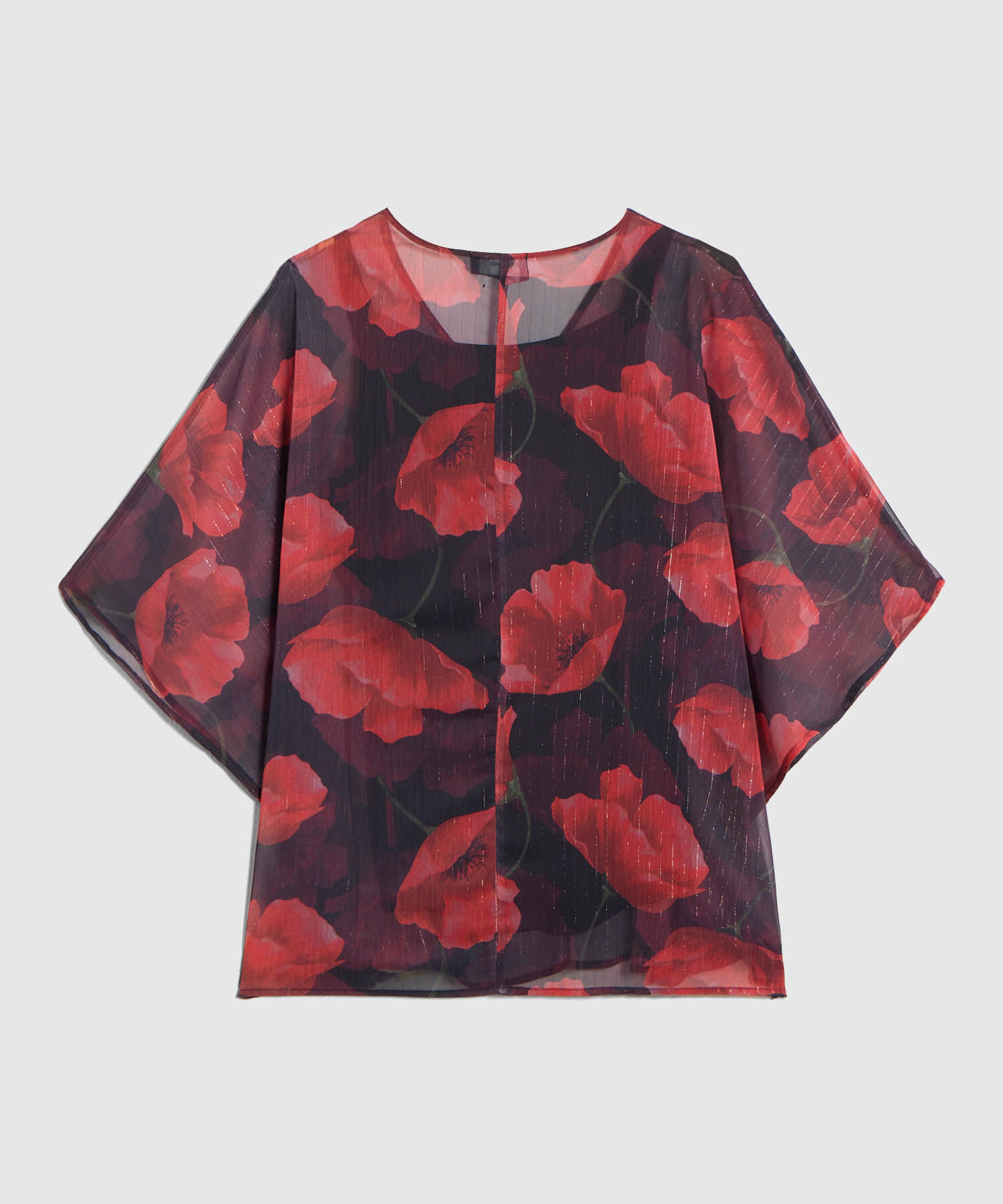 Blusa Con Top Interno Estampada para Mujer Curvy