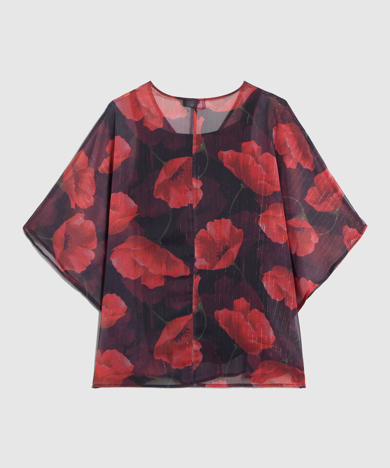 Blusa Con Top Interno Estampada para Mujer Curvy