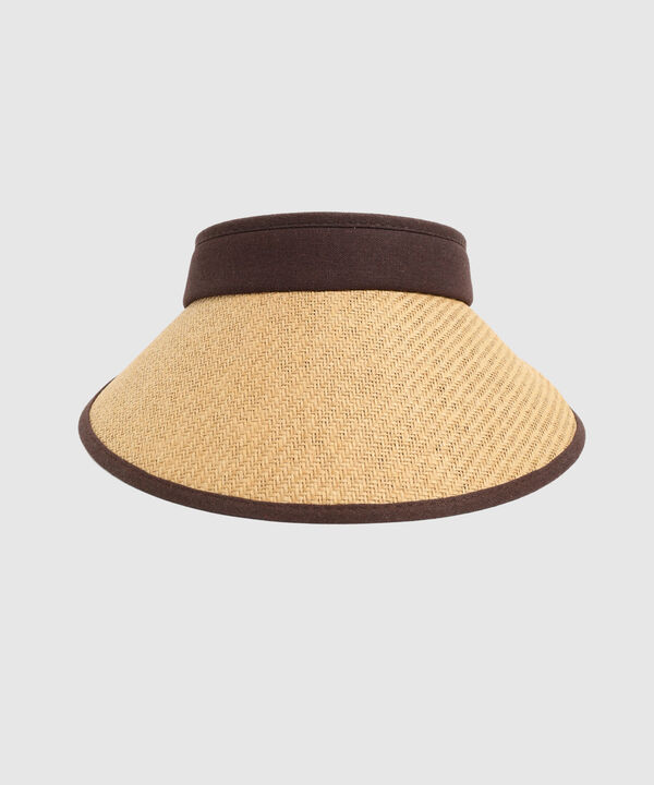 Visera Tejida con Borde en Contraste Mujer