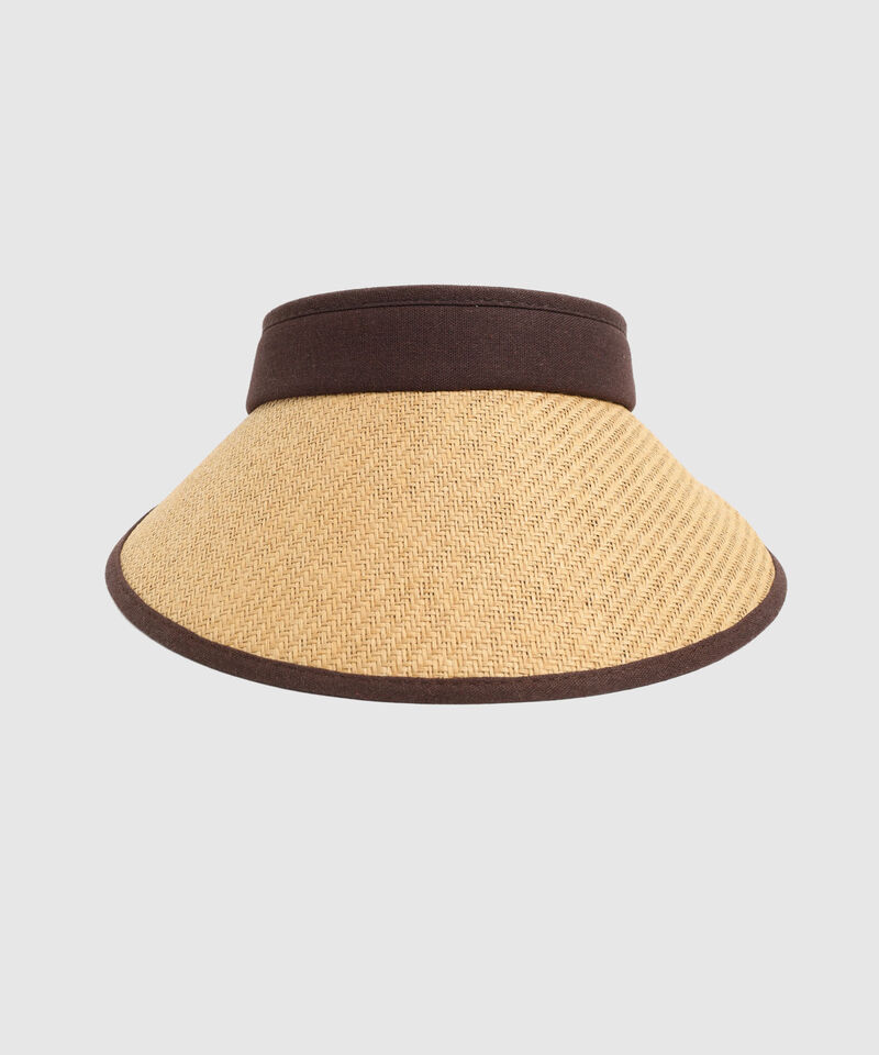 Visera Tejida con Borde en Contraste Mujer