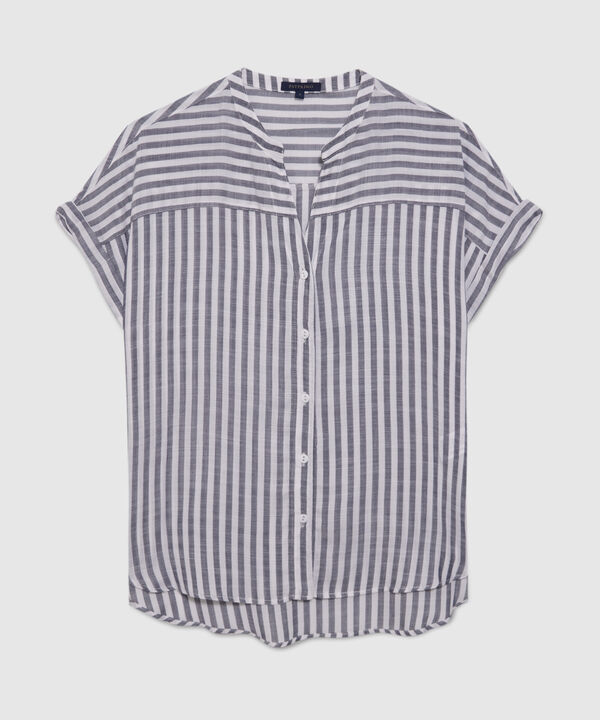 Blusa Manga Corta a Rayas