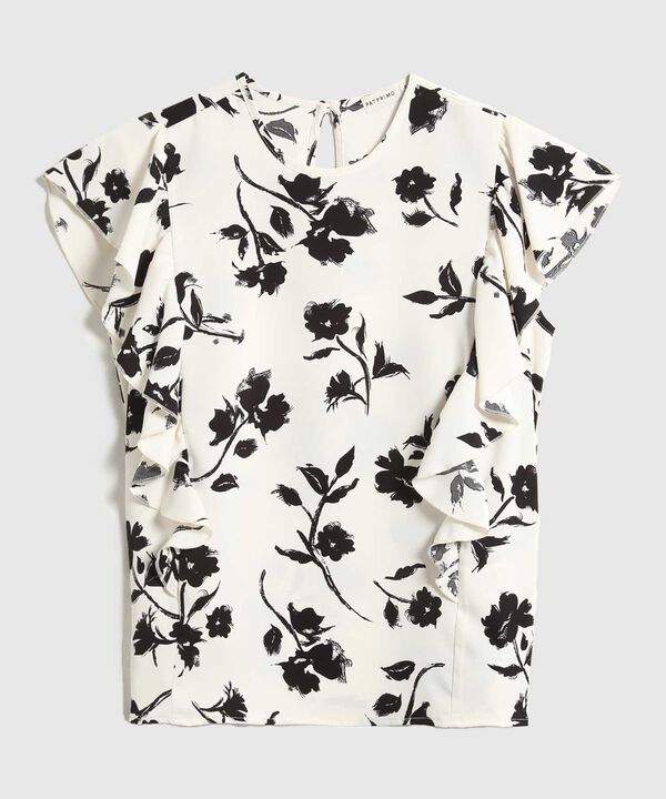 Blusa Estampada Y Manga Con Boleros image number null