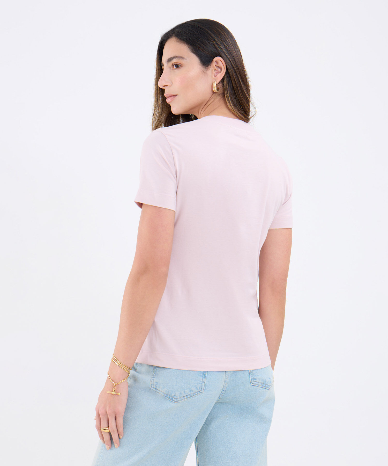 Camiseta Manga Corta Con Botones En Hombro