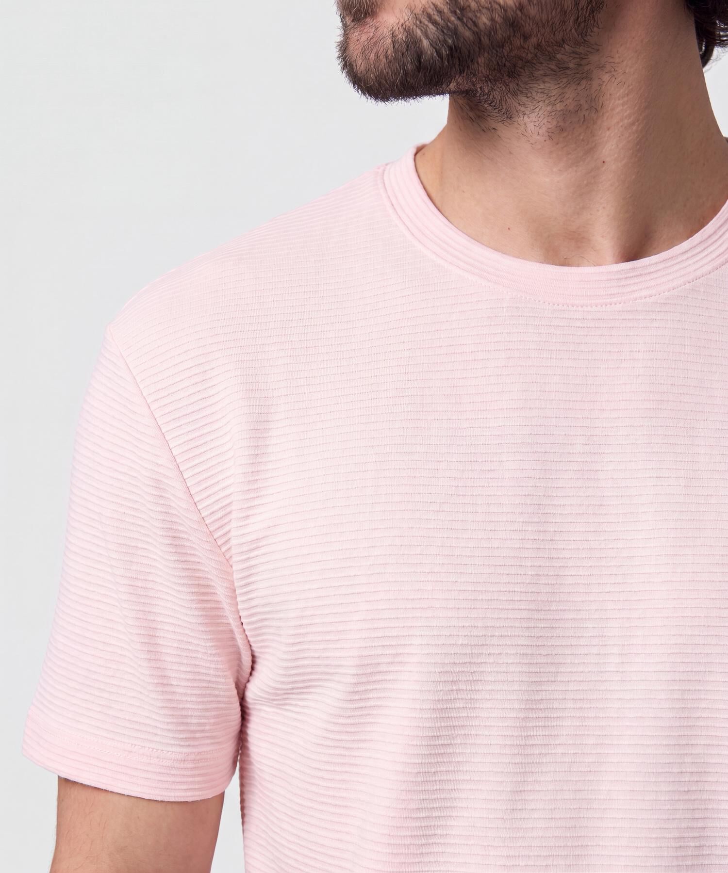 Camiseta Texturizada Cuello Redondo Hombre