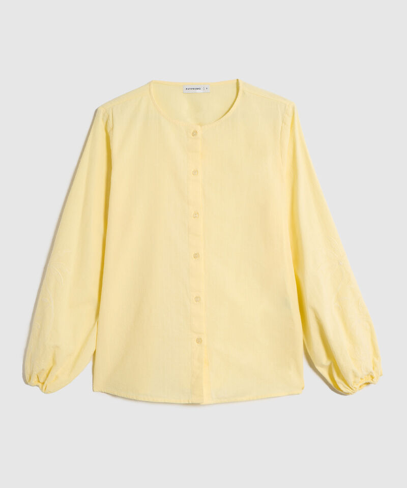 Blusa Cuello Redondo con Bordados para Mujer