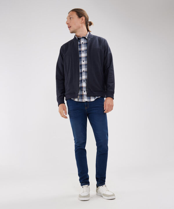 Buzo Bomber Tela Con Textura