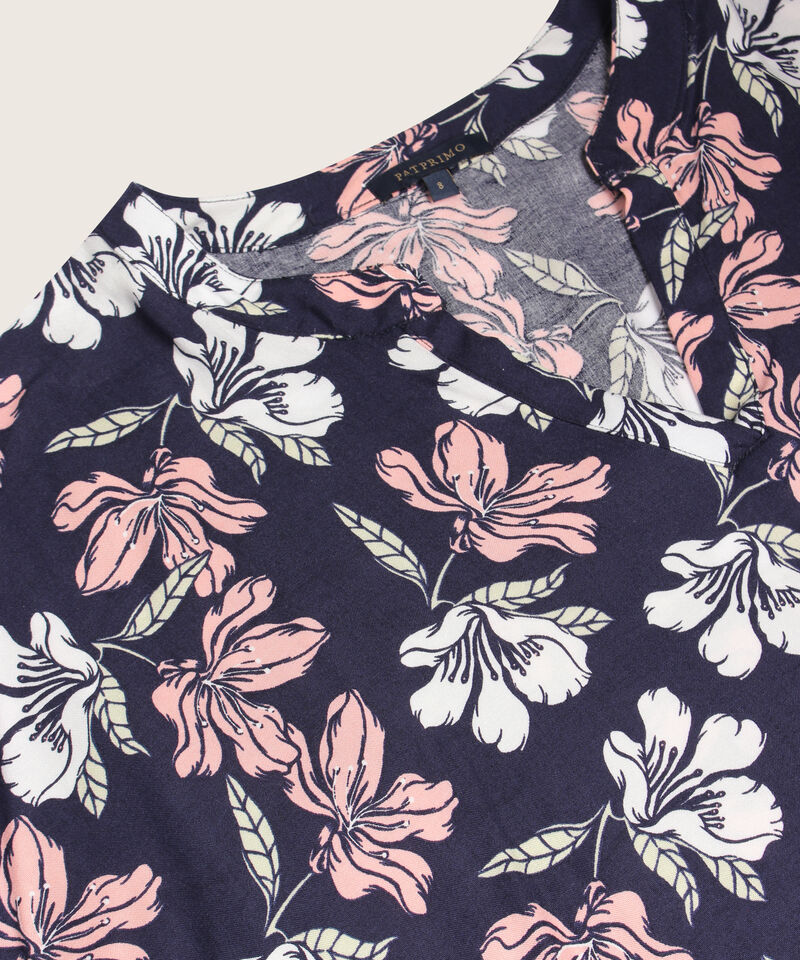 Vestido Estampado Escote en V