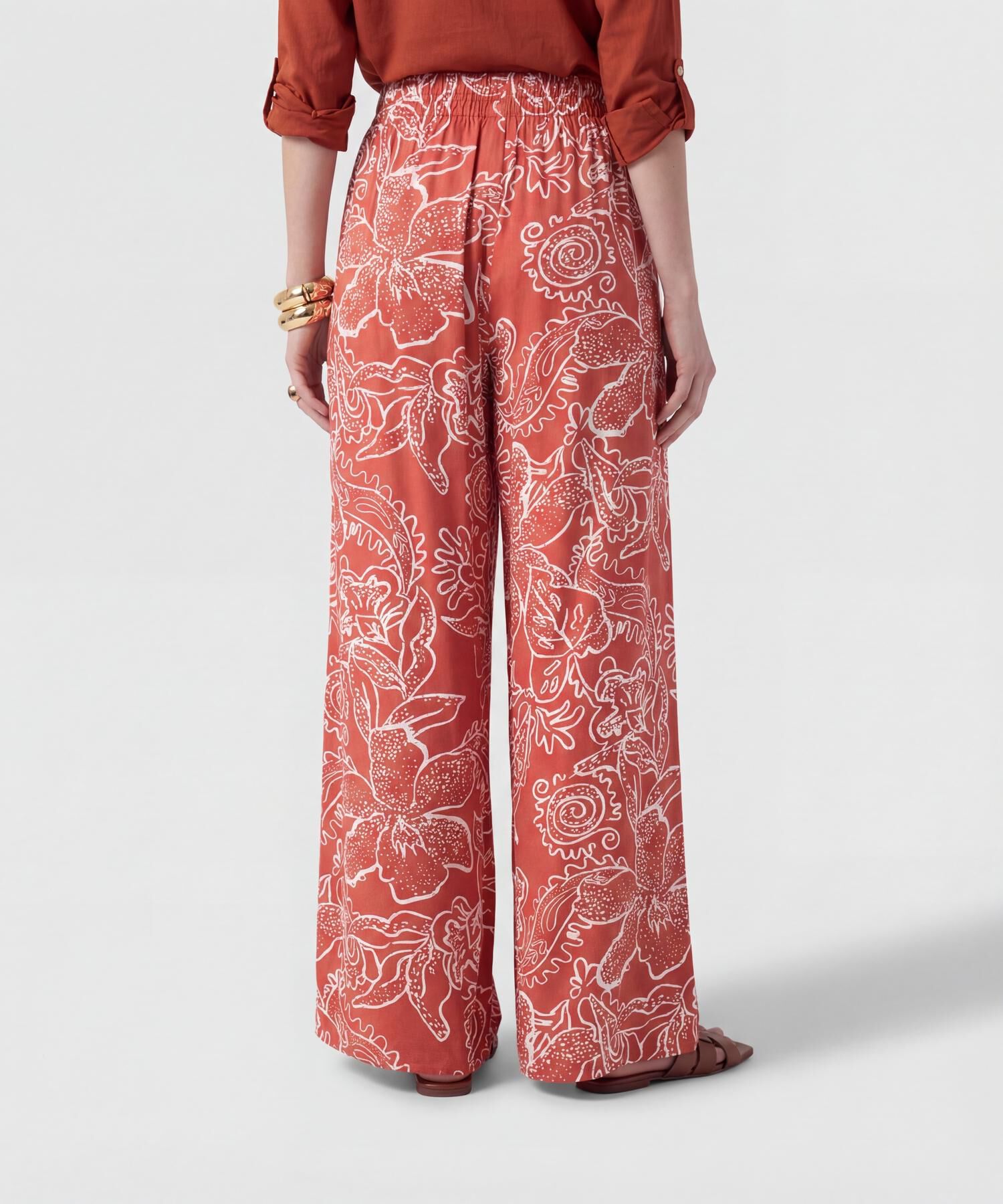 Pantal&oacute;n Fluido Estampado Para Mujer