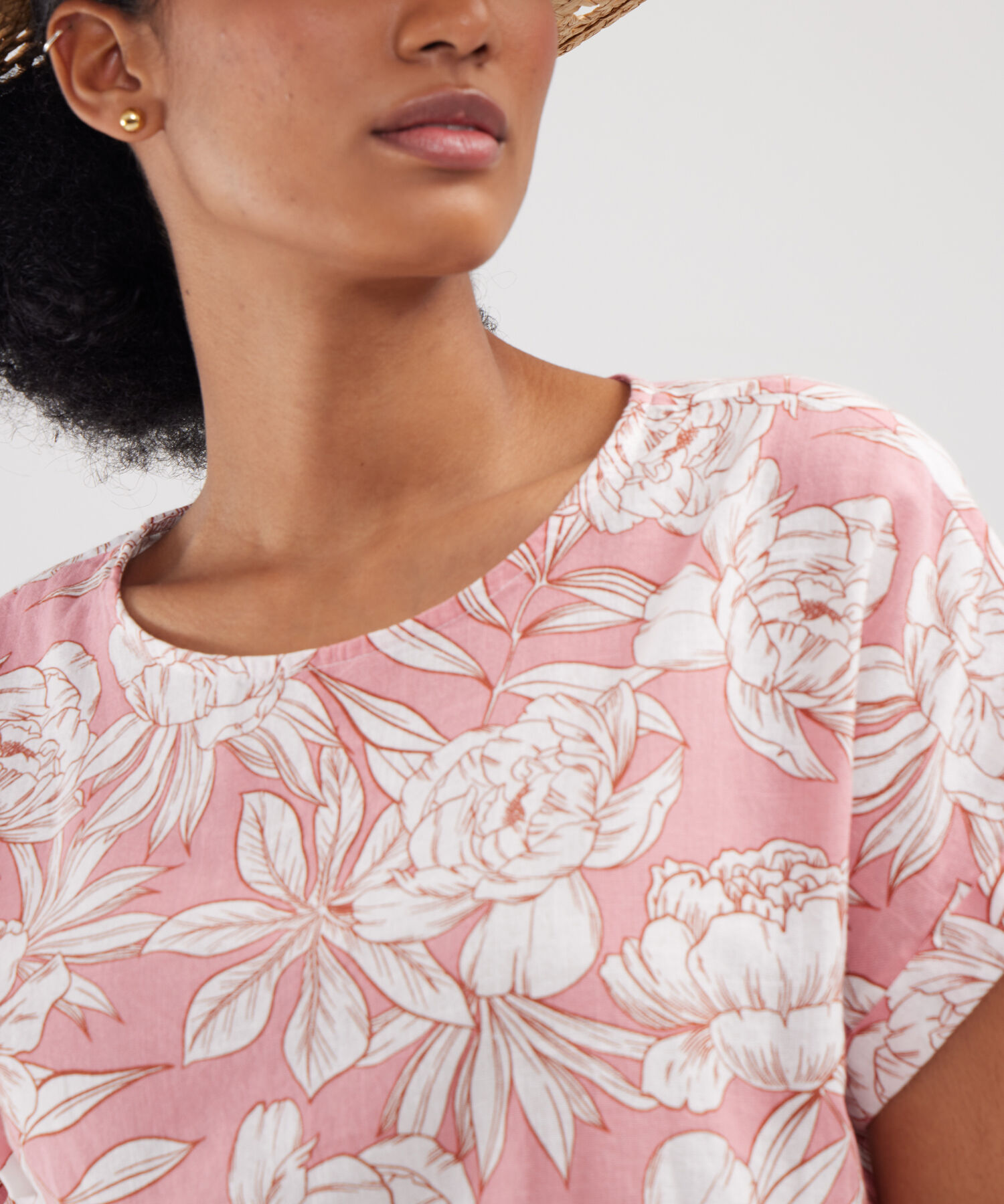Blusa Manga Corta Estampada