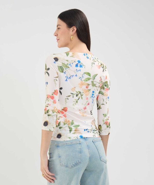 Camiseta Manga ¾ Estampada