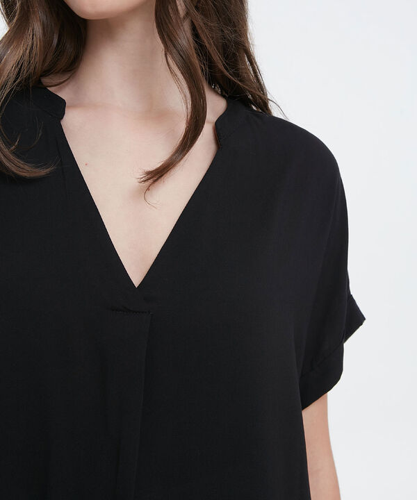 Blusa Manga Corta Unicolor