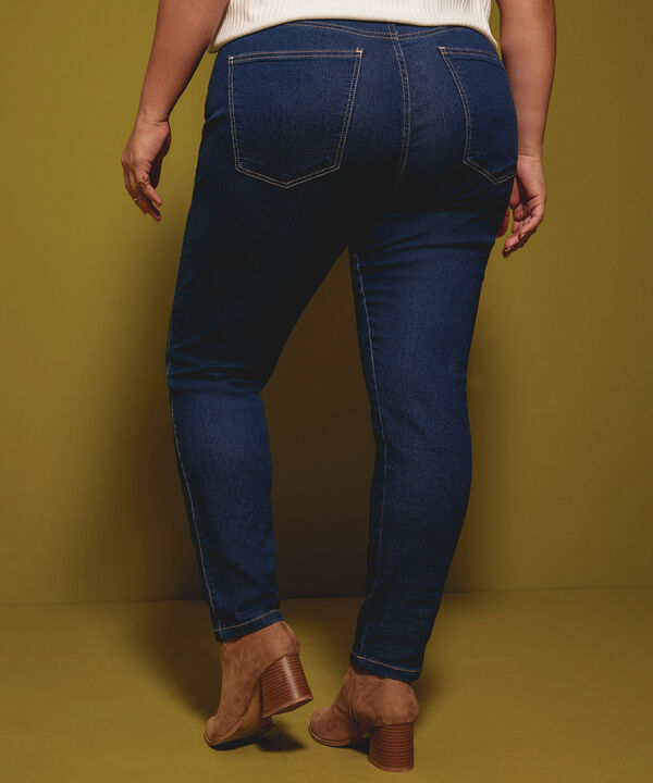 Jeggings Tiro Alto Tono Oscuro