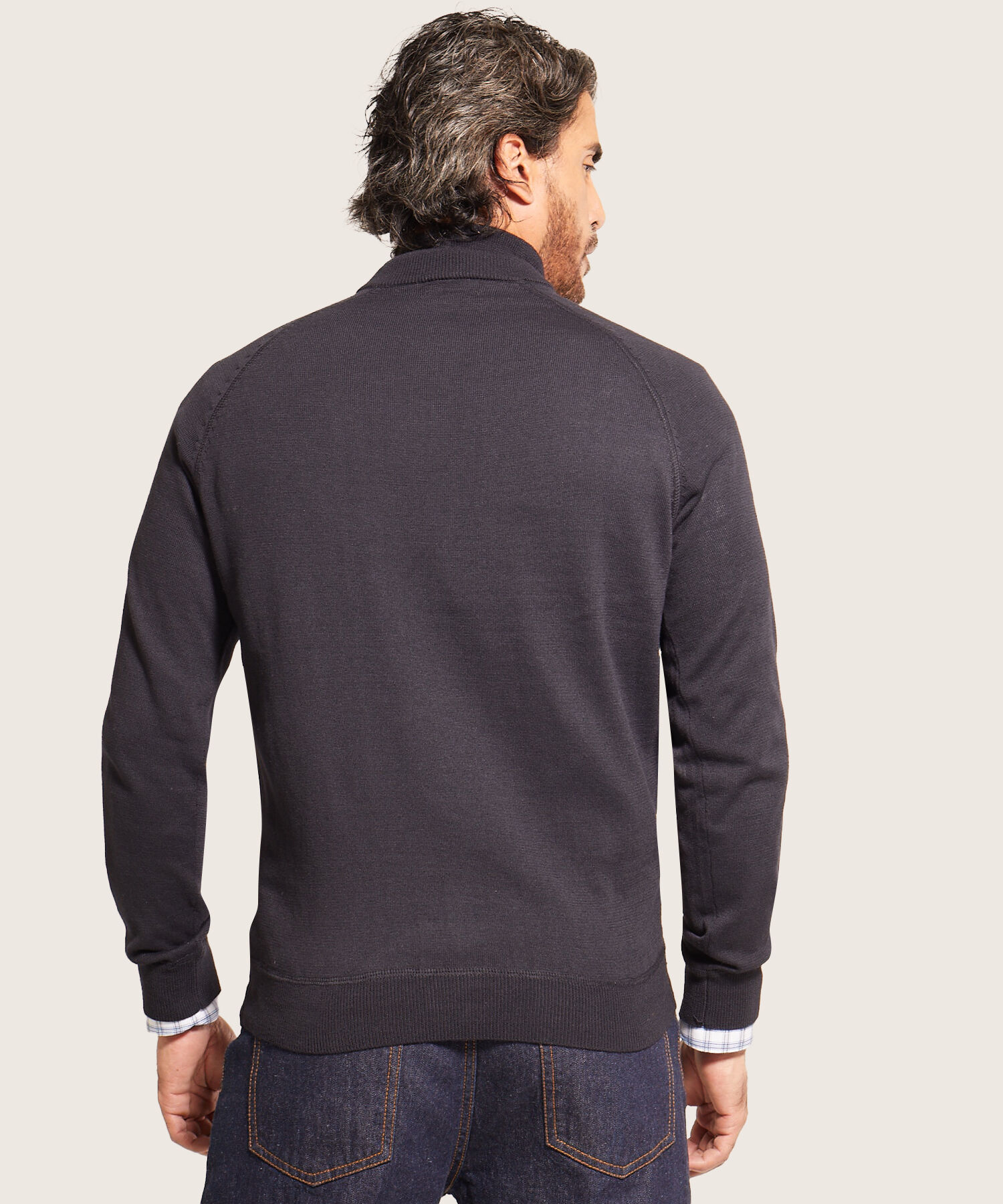 Saco Cuello Alto Con Cremallera