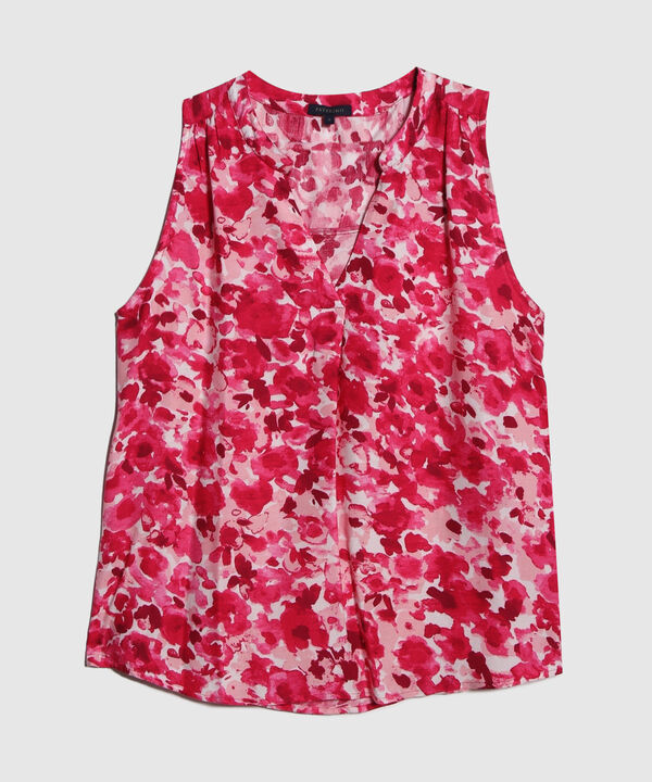 Blusa Manga Sisa Cuello Neru Estampada